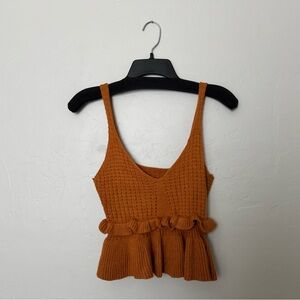 Women’s Cropped orange crochet top